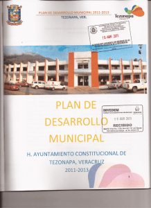 Plan Municipal de Desarrollo de Tezonapa