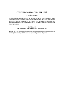 Art. 20 de la Constitución Política del Perú.
