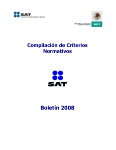 Compilación de criterios normativos. Boletín 2008