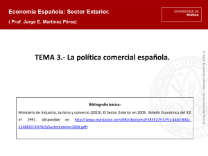 TEMA 3.- La política comercial española.