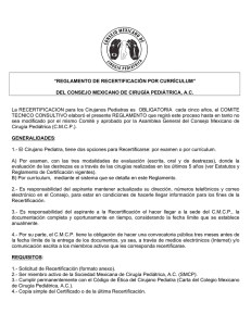 reglamento de recertificación - Consejo Mexicano de Cirugía