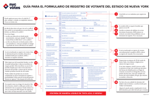 Guide to the New York State Voter Registration Form (Spanish)