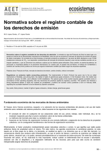 Normativa sobre el registro contable de los derechos de emisión