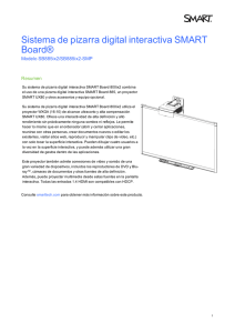 Sistema de pizarra digital interactiva SMART Board® Modelo