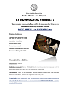 la investigacion criminal 2 - Facultad de Derecho