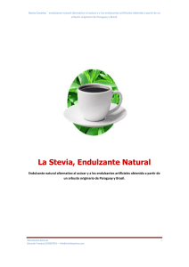 sobre la Stevia - Distribución de alimentos ecológicos naturales