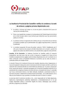 La Audiencia Provincial de Castellón ratifica la condena a la