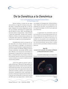 De la Genética a la Genómica