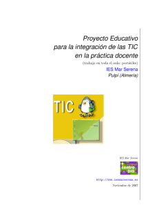 Proyecto Educativo para la integración de las TIC