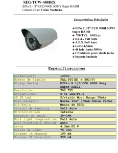 SEG-TCW-480IRX Especificaciones