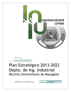 Plan Estratégico 2013-2022 Depto. de Ing. Industrial
