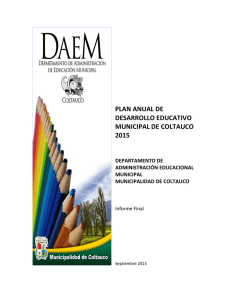 plan anual de desarrollo educativo municipal de coltauco 2015