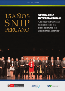 15 años SNIP peruano - Comisión Económica para América Latina