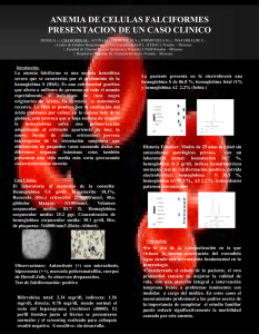 anemia de celulas falciformes presentacion de un caso clinico