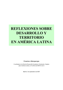 Reflexiones sobre desarrollo y territorio en América Latina