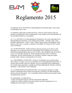 Reglamento - 10K Municipalidad de Guatemala 2014