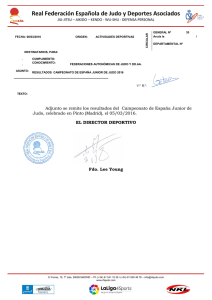 Resultados - Real Federación Española de Judo y Deportes