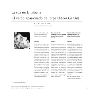 La voz en la tribuna (El verbo apasionado de Jorge Eliécer Gaitán)