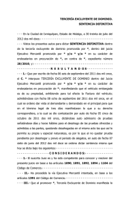 tercería excluyente de dominio - Poder Judicial del Estado de Hidalgo