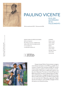 Díptico de la exposición Homenaje al pintor Paulino Vicente en el