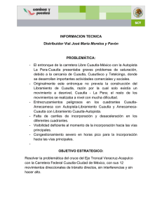 INFORMACION TECNICA Distribuidor Vial José María Morelos y