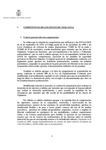 2 I. COMPETENCIAS DE LOS JUECES DE VIGILANCIA 1. Criterio