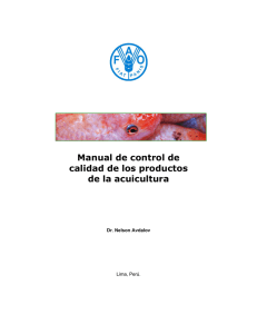 Manual de control de calidad de los productos de la acuicultura
