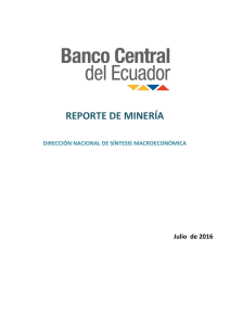 Reporte Julio 2016 - Banco Central del Ecuador