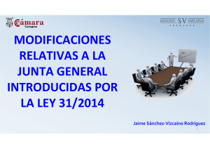Modificaciones Relativas a La Junta General Introducidas por La