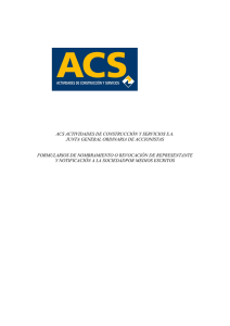 ACS ACTIVIDADES DE CONSTRUCCIÓN Y SERVICIOS S.A.