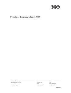 Principios Empresariales de TNT