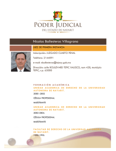 Nicolas Ballesteros Villagrana - Poder Judicial del Estado de Nayarit