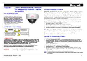 H4D3PRV2 QIG - Honeywell Video Systems