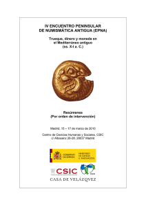 iv encuentro peninsular de numismática antigua (epna)