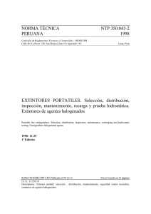 NORMA TÉCNICA NTP 350.043-2 PERUANA 1998 EXTINTORES