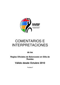 Interpretaciones Reglamento Baloncesto en Silla de Ruedas 2010