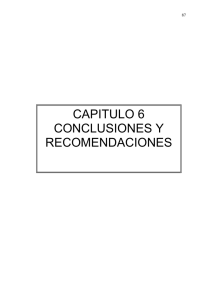 CAPITULO 6 CONCLUSIONES Y RECOMENDACIONES