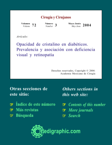 Opacidad de cristalino en diabéticos. Prevalencia