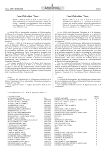 Lista de deportistas de Élite de la Comunitat Valenciana del año 2009.
