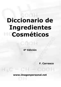 Diccionario Ingredientes Cosméticos 4ª Ed