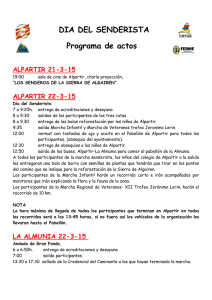 Programa de actos - Os Andarines d`Aragón