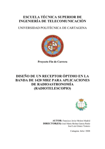 RADIOTELESCOPIO - Universidad Politécnica de Cartagena
