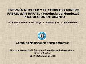 (Provincia de Mendoza) producción de uranio