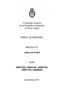 Jugos de frutas - Argentina Trade Net