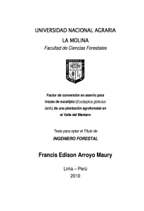 INGENIERO FORESTAL Francis Edison Arroyo Maury