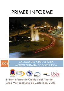 Primer Informe Calidad del Aire del Area Metropolitana de Costa