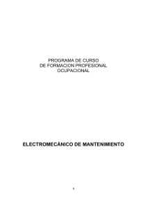 ELECTROMECÁNICO DE MANTENIMIENTO
