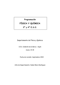 Programación ESO FQ 14-15 - IES Calderón de la Barca
