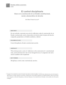 El control disciplinario - Revistas científicas / Scientific journals