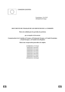 Documento de Trabajo de los Servicios de la Comisión